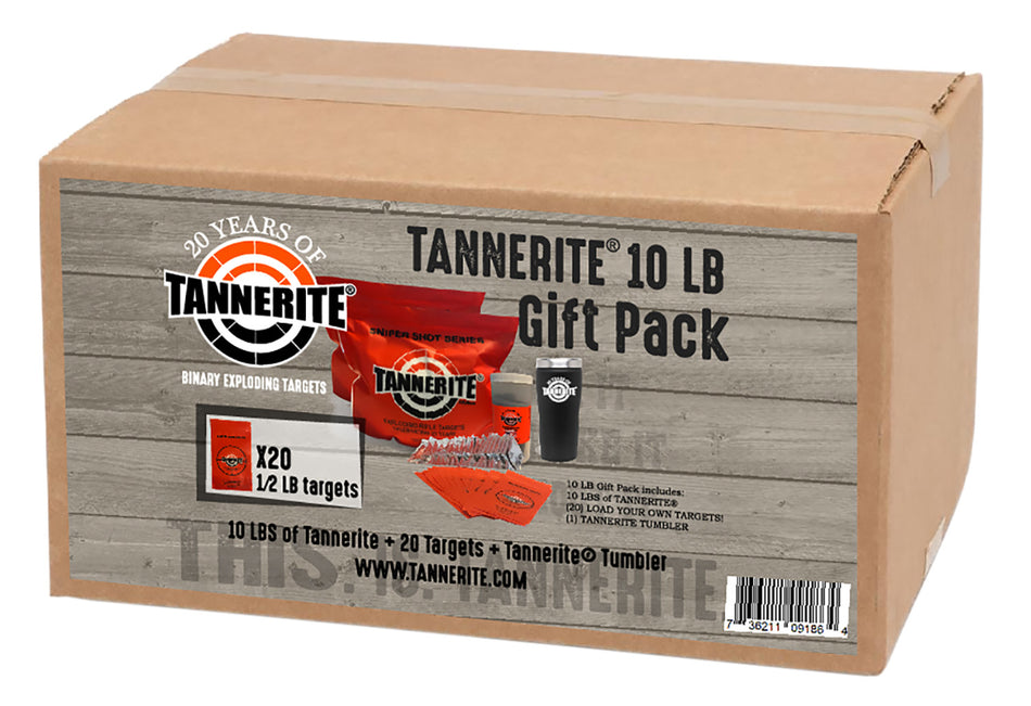 Tannerite GIFTPACK Exploding Target Gift Set with Thermal Tumbler, 10 lbs, 20 Targets