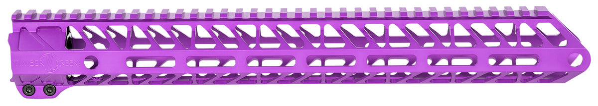 Timber Creek Outdoors ME15HGPPA 15" M-LOK Handguard Purple Anodized Picatinny Rail