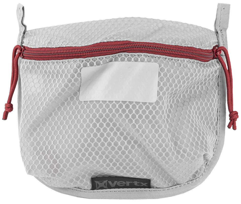 Vertx Overflow Mesh Pouch Medium Size White Nylon Hook Back Panel 5x7.25 In VTX5200AGYNA