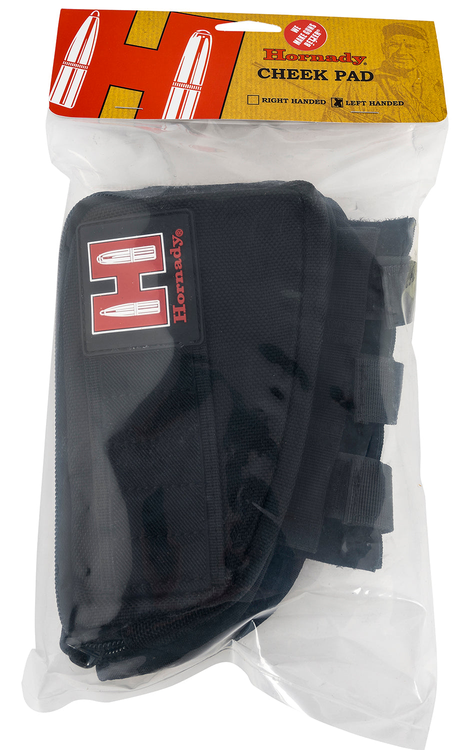 Hornady 99113 Left-Hand Rifle Stock Cheek Pad Black Cordura 5-Round