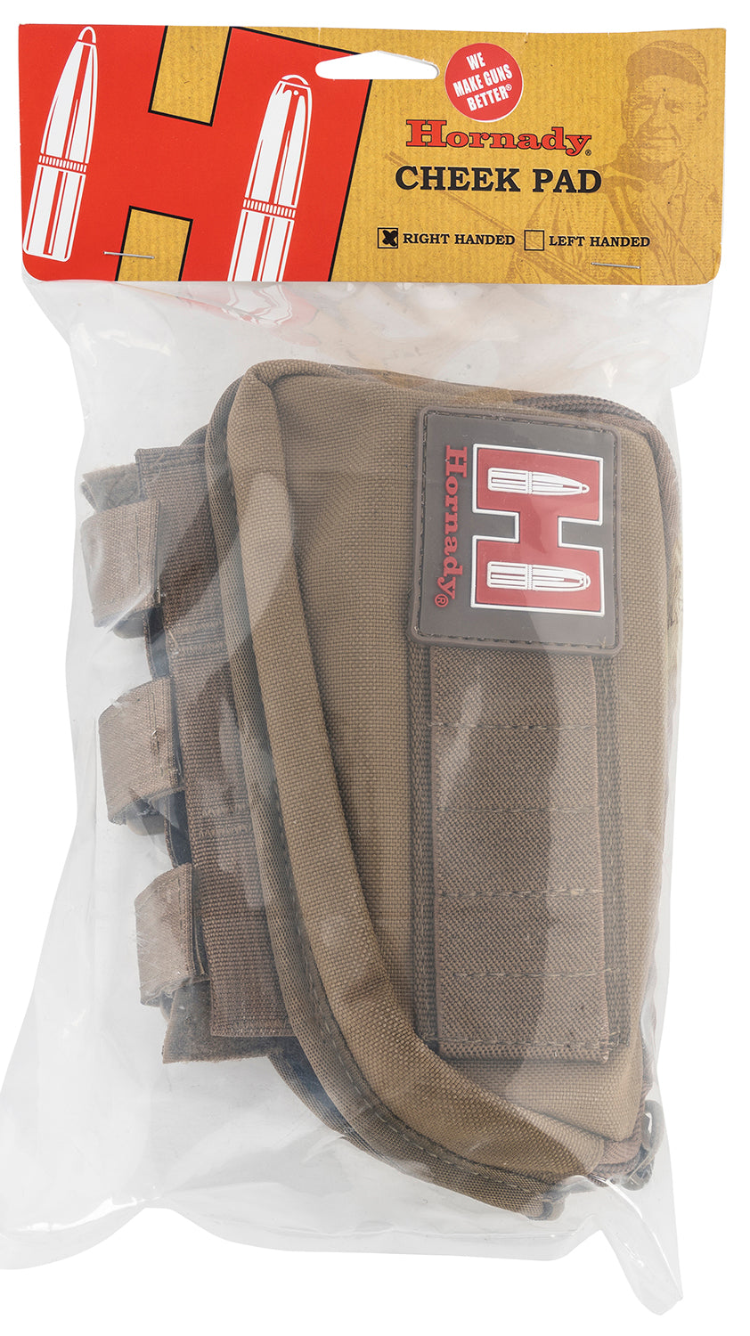 Hornady 99110 Right-Hand Rifle Stock Cheek Pad Tan Cordura 5-Round