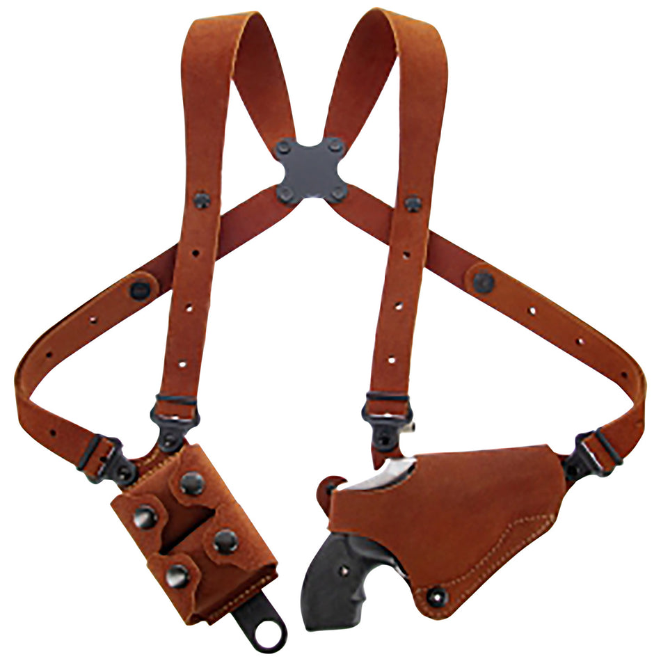 Galco CL2160 Classic Lite 2.0 Natural Leather Shoulder System for S&W J Frame/Charter Arms Undercover - Right Hand, Up to 56" Chest