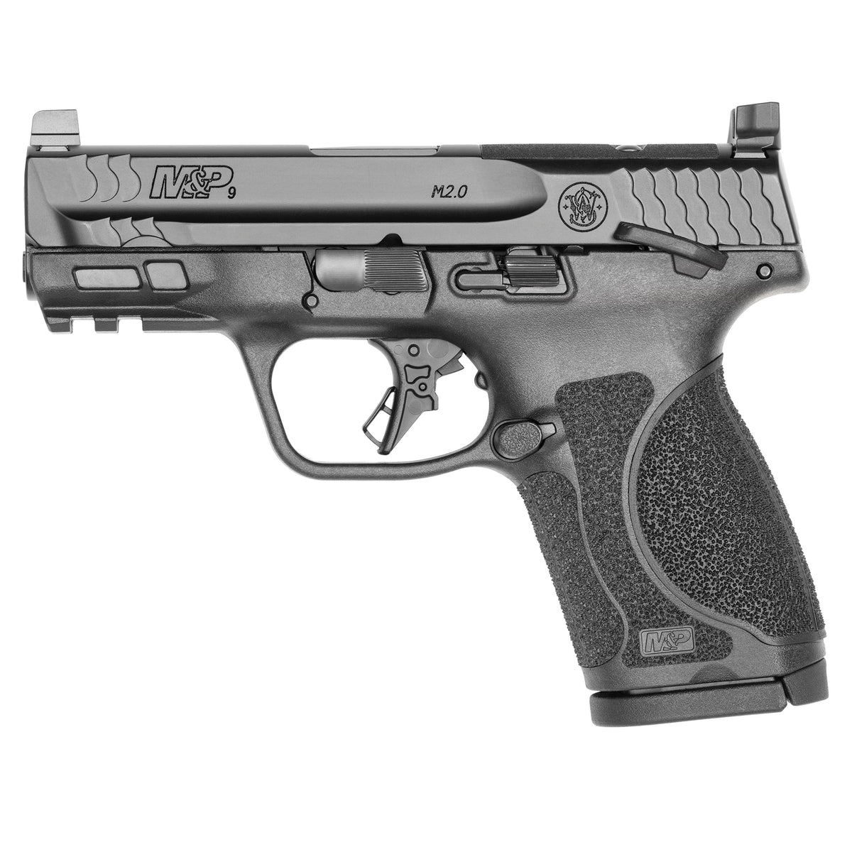 Smith & Wesson 13570 M&P M2.0 Compact 9mm Luger 15+1, 3.60" Black Armornite Stainless Steel Barrel & Optic Cut/Serrated Stainless Steel Slide, Matte Black Polymer Frame w/Picatinny Rail