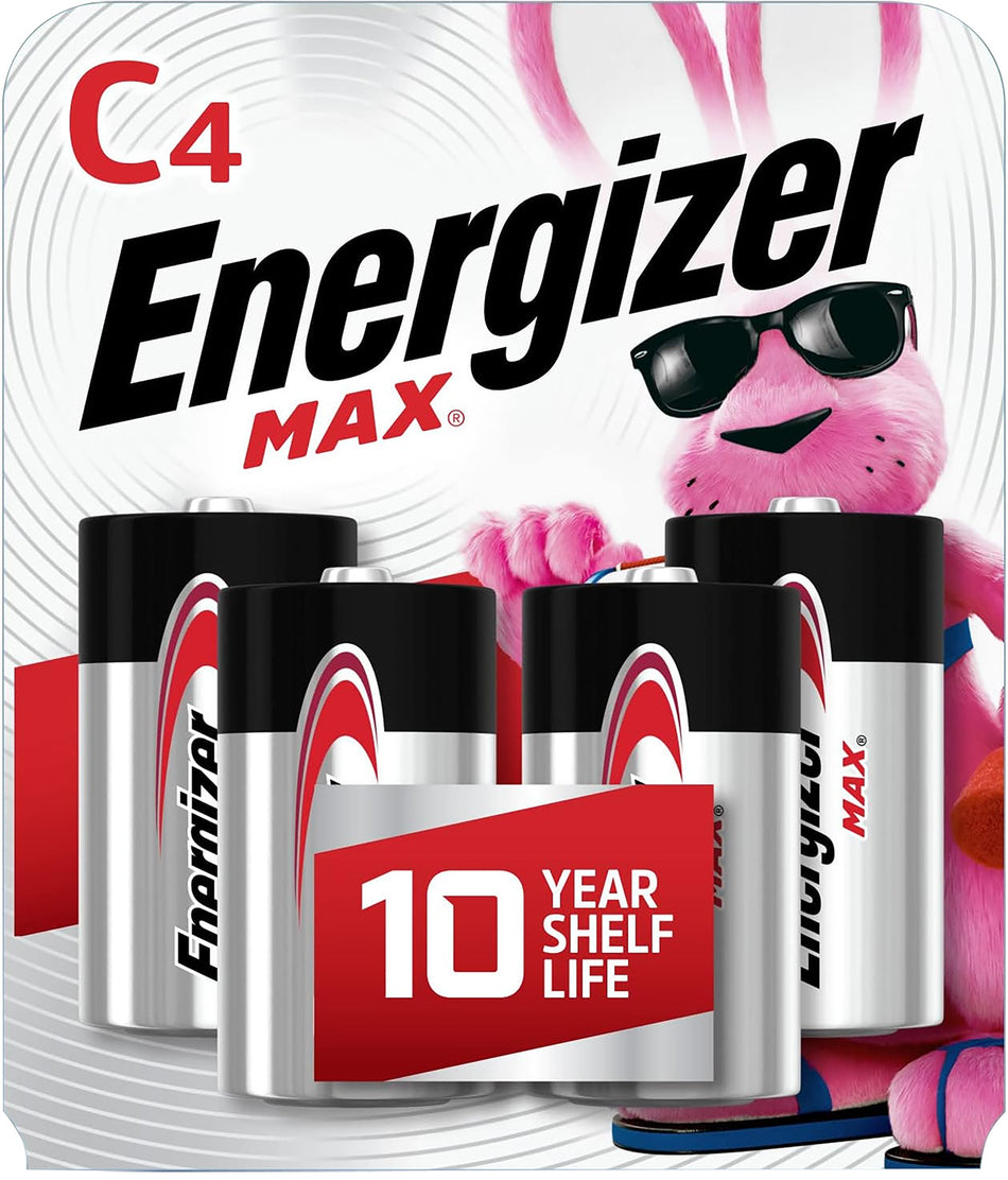 Energizer MAX C Batteries E93BP4 1.5V Alkaline 4-Count