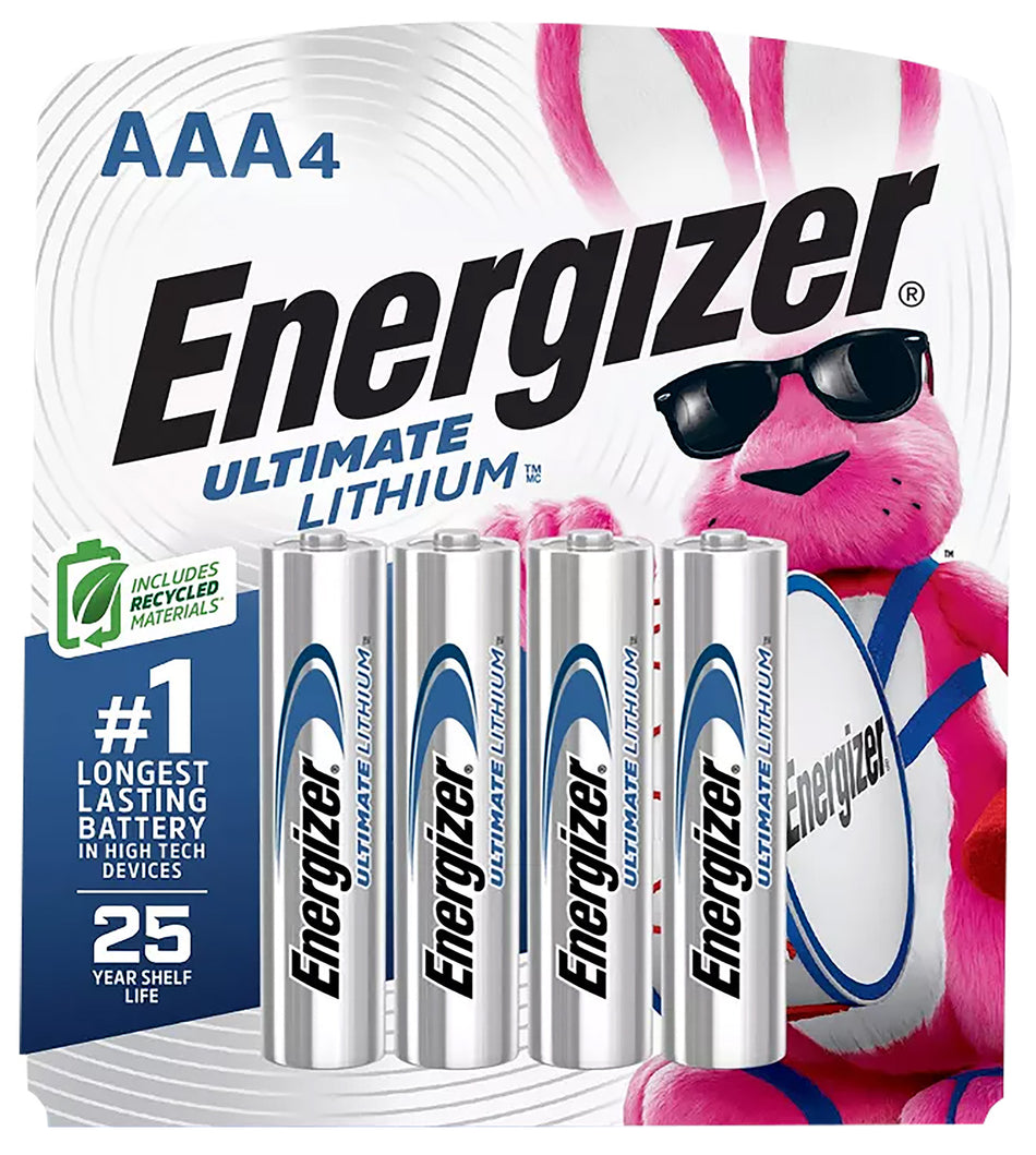 Energizer Ultimate Lithium AAA Batteries L92SBP4H3 1.5V 4-Count