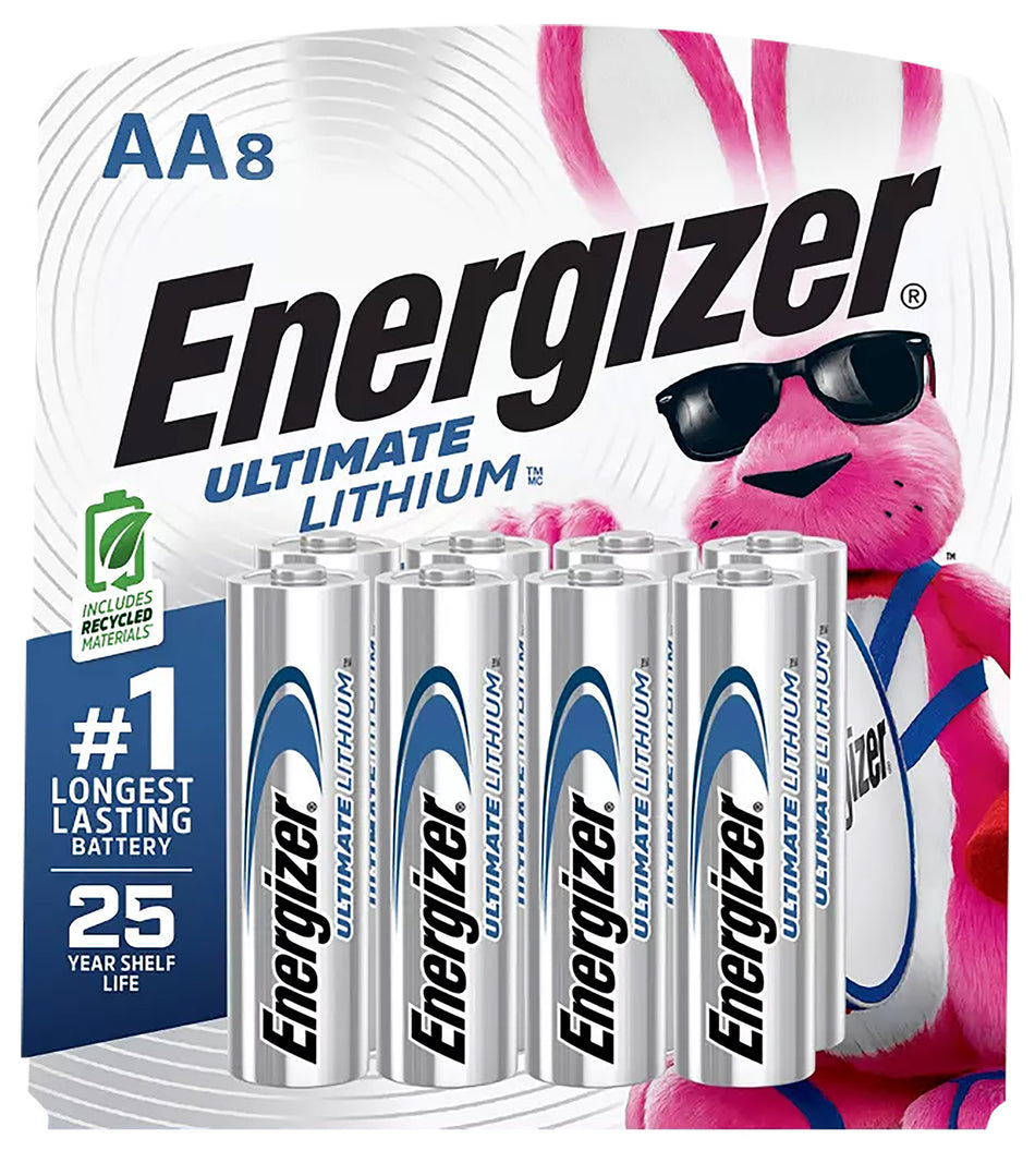 Energizer Ultimate Lithium AA Batteries L91SBP8H3 1.5V 8-Count