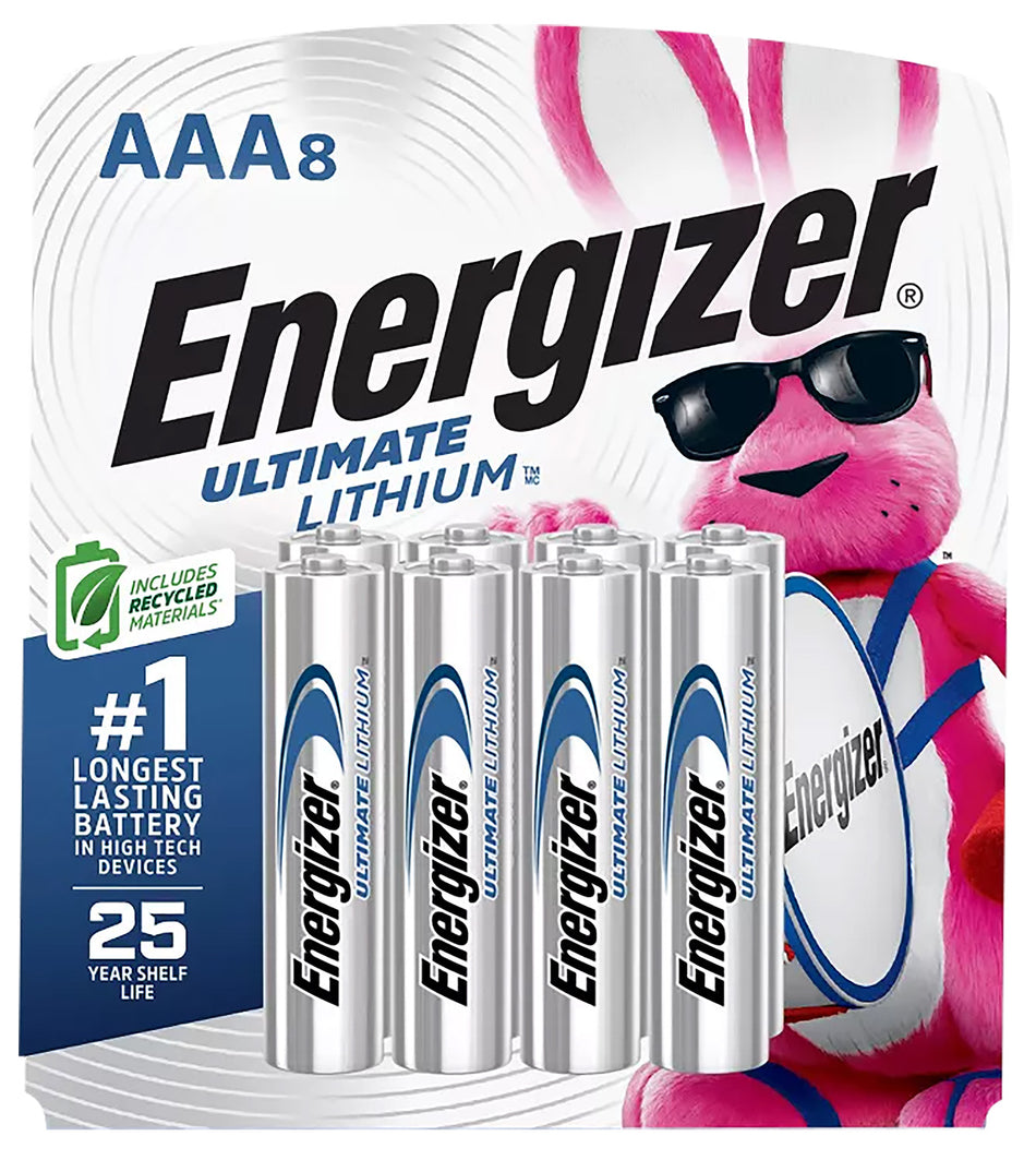 Energizer Ultimate Lithium AAA Batteries L92SBP8H3 1.5V 8-Count