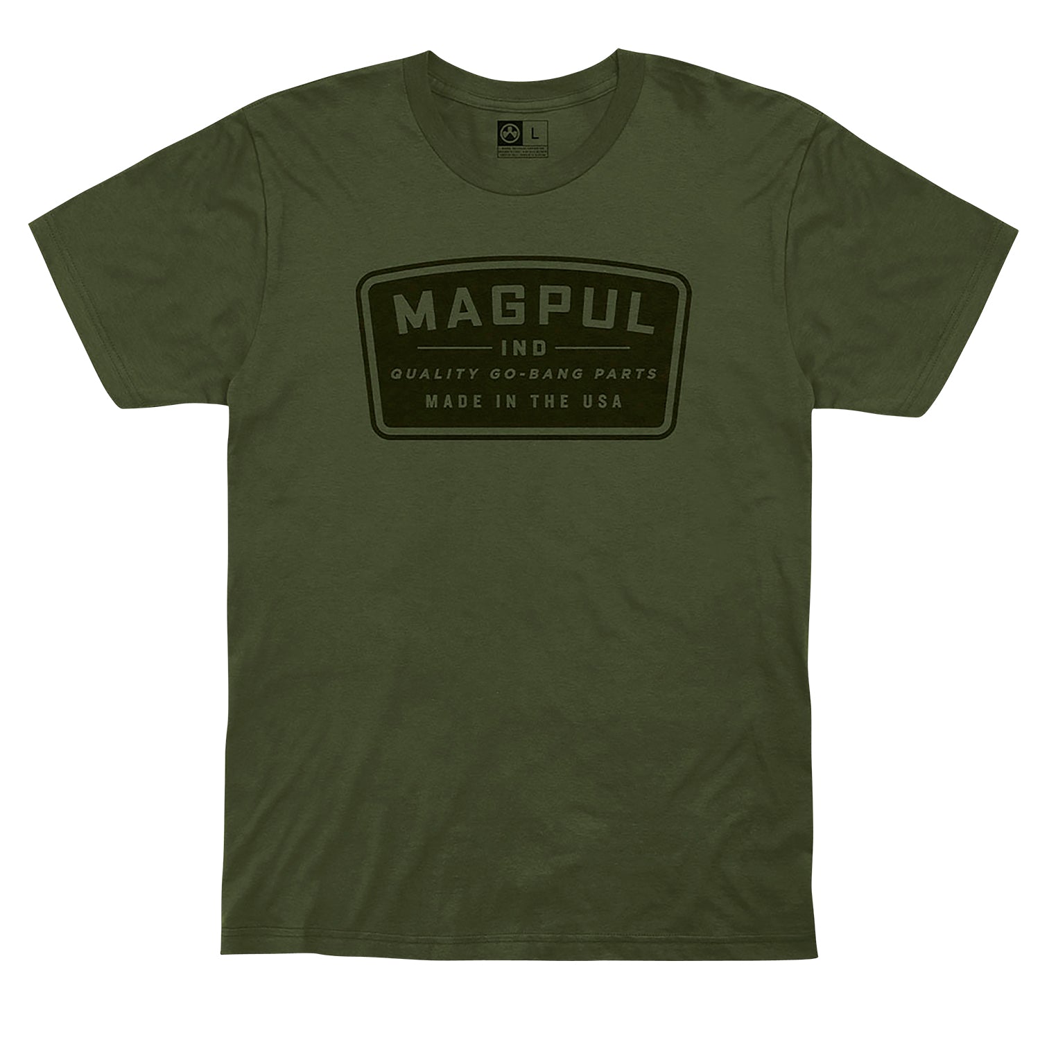 Magpul MAG1111-316-S Go Bang Parts Tee Olive Drab 100% Cotton Short Sleeve Small