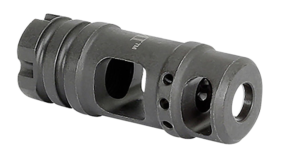 Midwest Industries MIMB6 Two-Port AK Muzzle Brake Black Phosphate M14x1 LH Thread 30 Cal