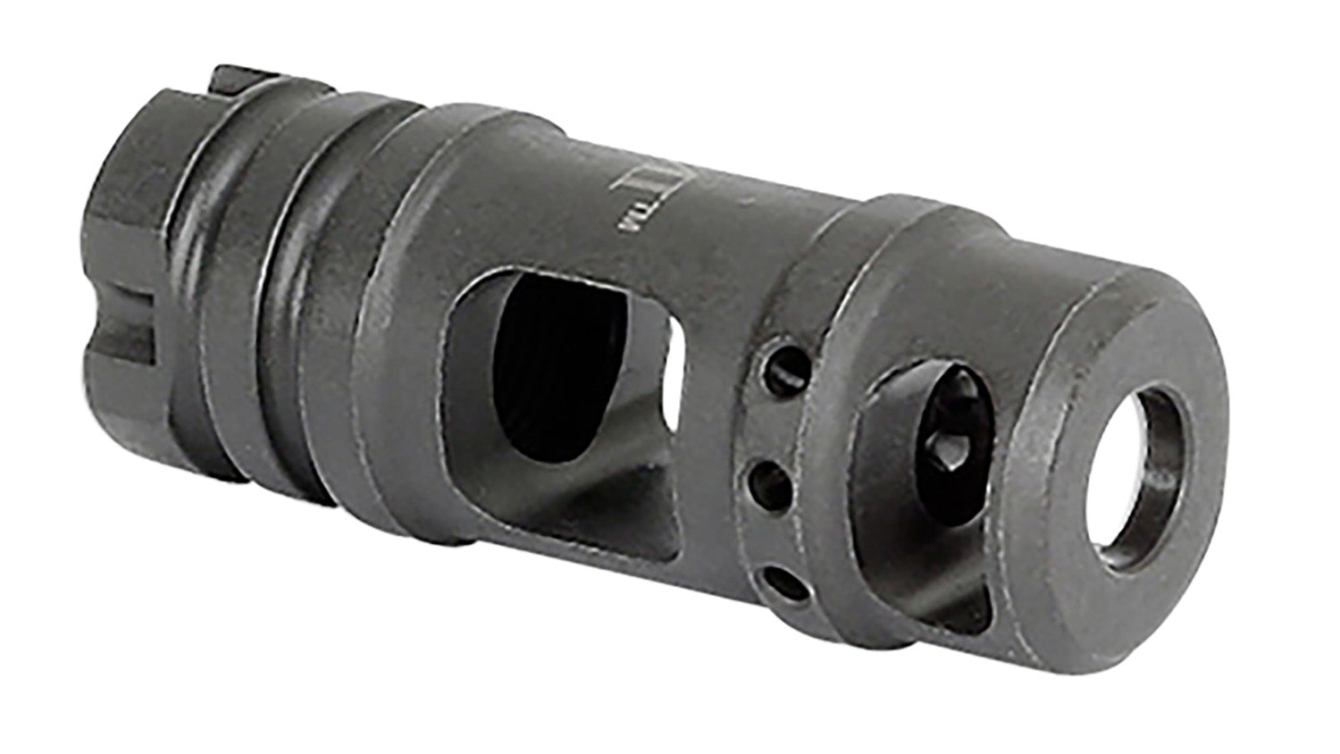 Midwest Industries MIMB6 Two-Port AK Muzzle Brake Black Phosphate M14x1 LH Thread 30 Cal