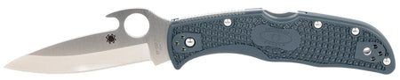 Spyderco C243PGYW Endela LW 3.41" Plain Clip Point VG-10 SS Blade Blue-Gray FRN Handle with Pocket Clip