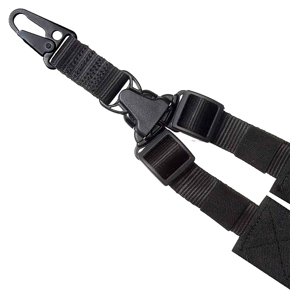 Outdoor Connection SPTK128408 A-Tac Single Point Sling Black w/HK Style Hook for Rifle/Shotgun