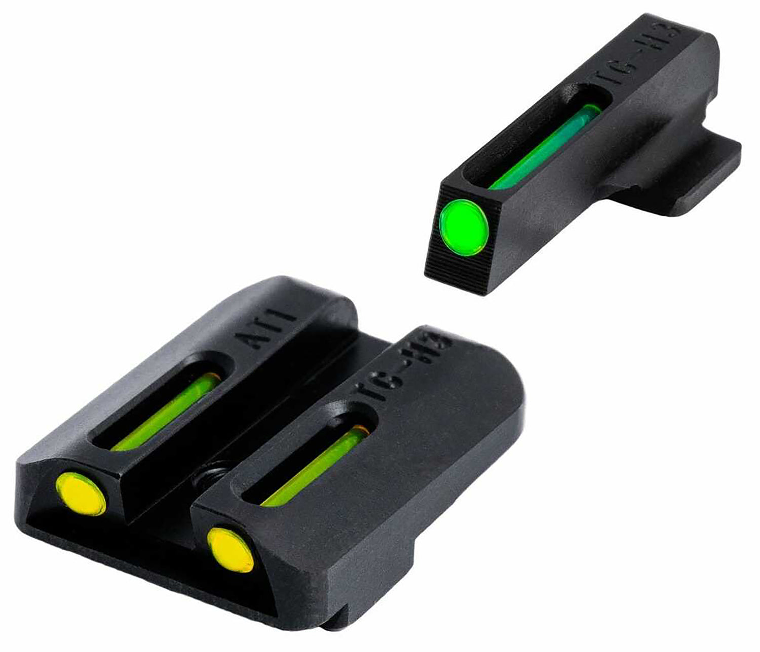 TruGlo TFO TGTG131NT1Y Green Front & Yellow Rear Tritium Fiber Optic Sights for 1911 5" Government