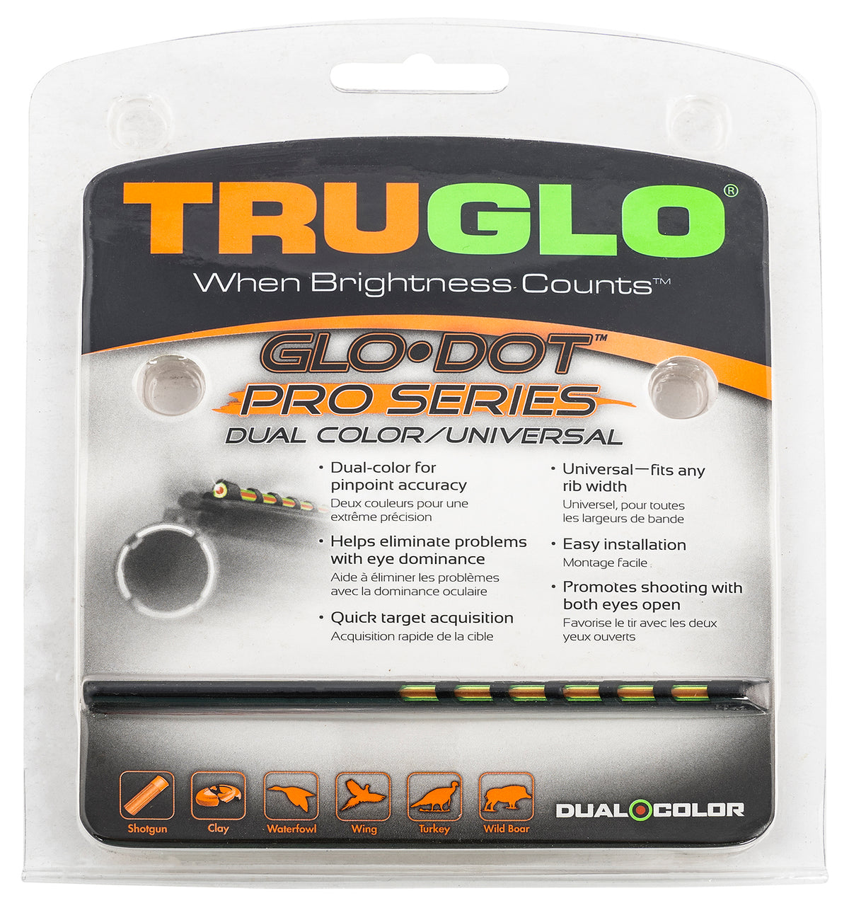 TruGlo Glo-Dot Pro Universal Dual Sight TG-TG104D Fiber Optic Shotgun Bead
