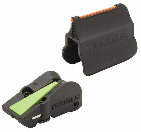 TruGlo F.A.S.T. Universal Shotgun Sight TGTG940 Red Fiber Optic Front with Adjustable Green Ramp Rear