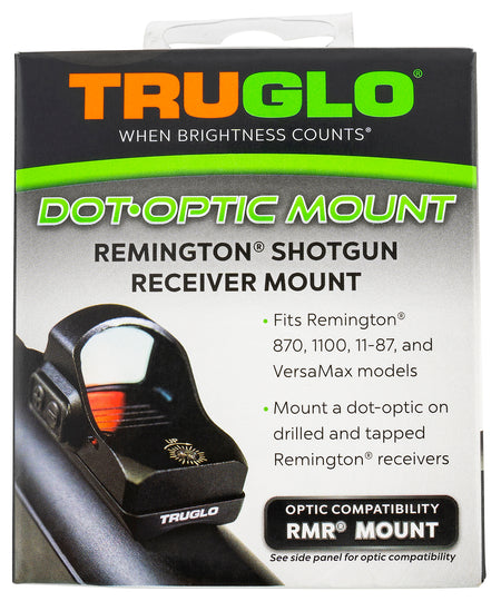 TruGlo TGTG8955R2 Black Shotgun Receiver Mount for Red Dot Optics Remington Trijicon RMR