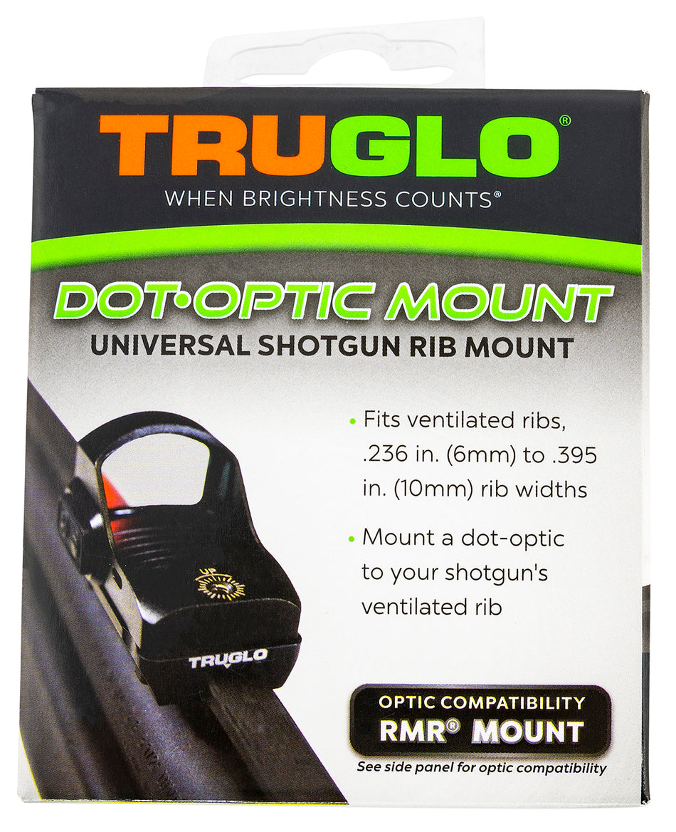 TruGlo Universal Shotgun Ventilated Rib Red Dot Mount for Trijicon RMR - Black