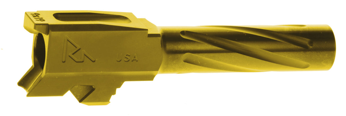 Rival Arms RA20G301E 9mm Luger Precision Drop-In Barrel 3.41" Gold PVD Glock 43 43X