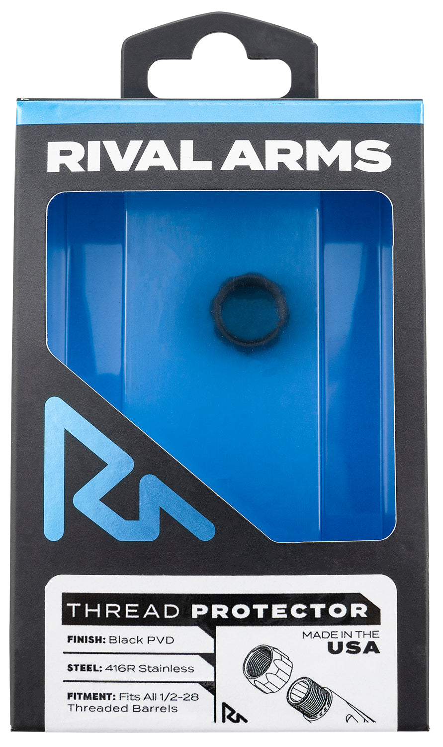Rival Arms 9mm Luger 1/2"-28 Thread Protector Black PVD 416R Stainless