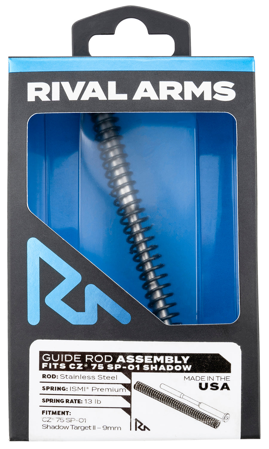 Rival Arms CZ 75 SP-01 Shadow Target II Black Stainless Steel Guide Rod Assembly