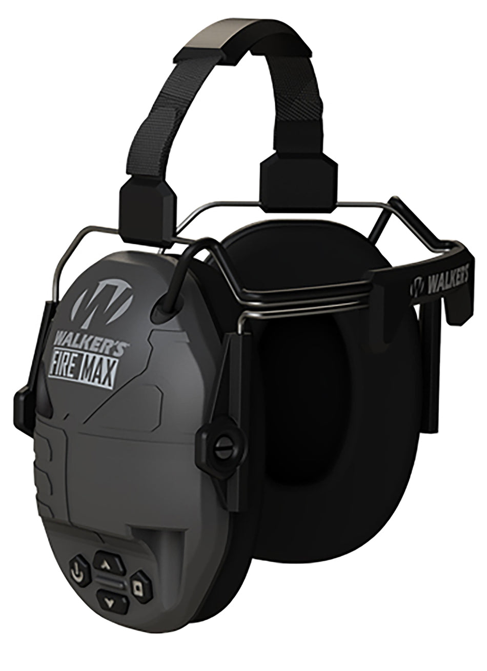 Walker's Firemax Digital Behind-the-Neck Electronic Hearing Muff Black Polymer