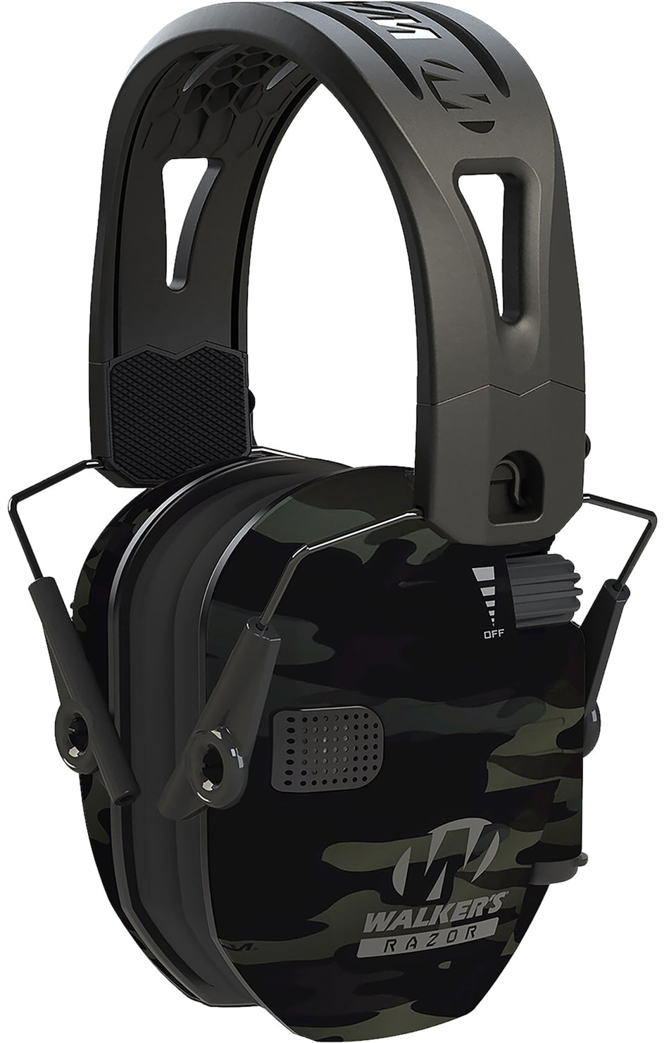 Walker's Razor Tacti-Grip 23 dB Electronic Hearing Muff Over the Head MultiCam Gray/Black