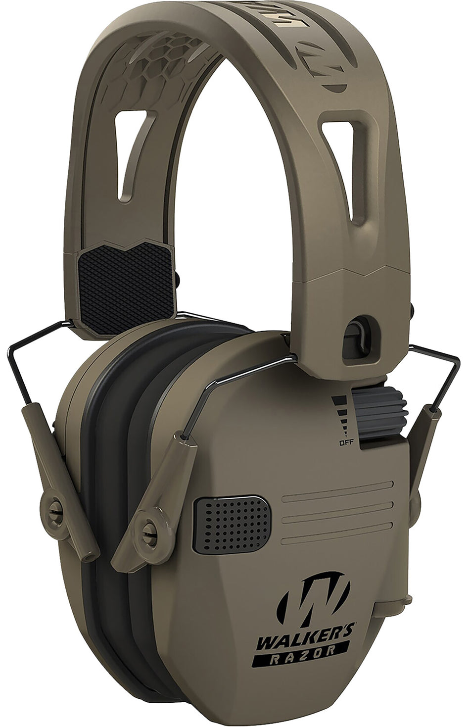 Walker's Razor Tacti-Grip 23 dB Electronic Hearing Muff Over the Head Flat Dark Earth
