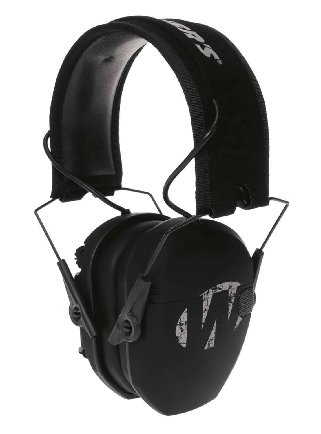 Walker's Razor Slim Freedom Muff 23 dB Over the Head Black with Distressed Walker's Brand Logo