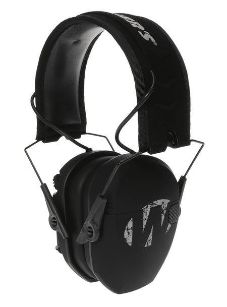 Walker's Razor Slim Freedom Muff 23 dB Over the Head Black with Distressed Walker's Brand Logo
