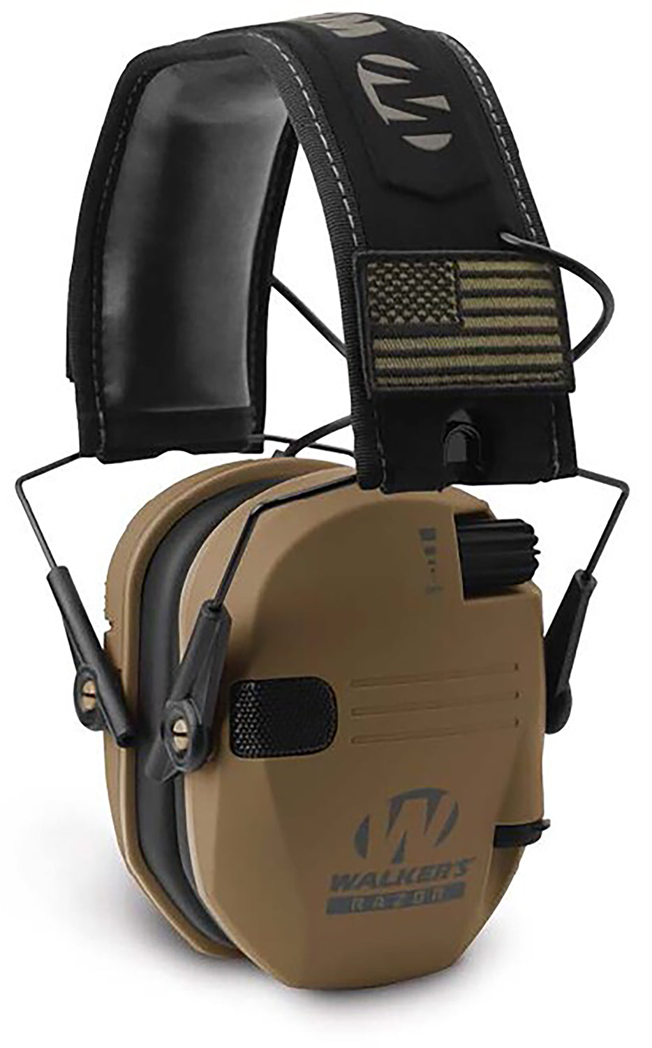 Walker's Razor Patriot Series 23 dB Electronic Hearing Muff Over the Head Battle Brown/Black