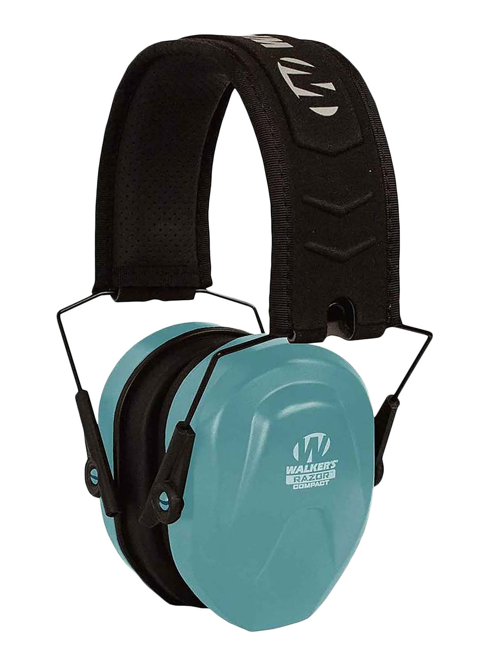 Walker's Razor Compact Passive Ear Muff 24 dB Teal/Black Polymer Youth and Women