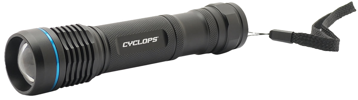 Cyclops CYCFLS700 Steropes 700 Lumen Rechargeable Flashlight Black Anodized Cree LED USB Charge