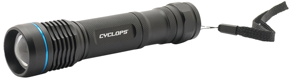 Cyclops CYCFLS700 Steropes 700 Lumen Rechargeable Flashlight Black Anodized Cree LED USB Charge