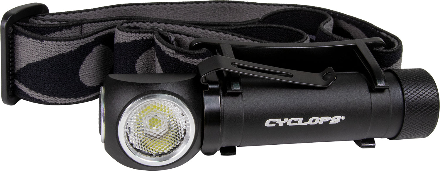 Cyclops CYC-HLH1000 Hades Removable Rechargeable Headlamp 1000 Lumens White P9 LED Black Anodized