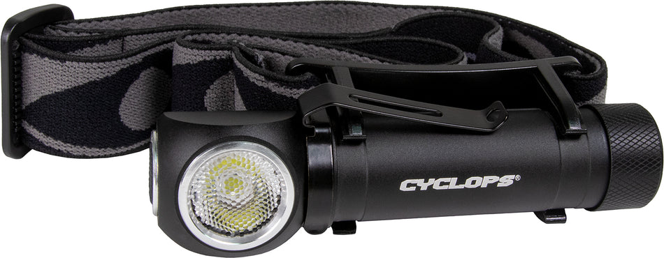 Cyclops CYC-HLH1000 Hades Removable Rechargeable Headlamp 1000 Lumens White P9 LED Black Anodized