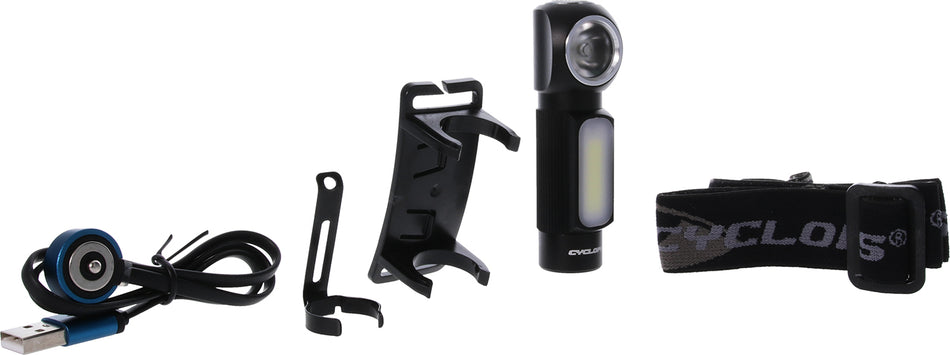 Cyclops CYC-HLH500 Hades Horizon 250/500 Lumens Red/White LED Rechargeable Headlamp Black Anodized