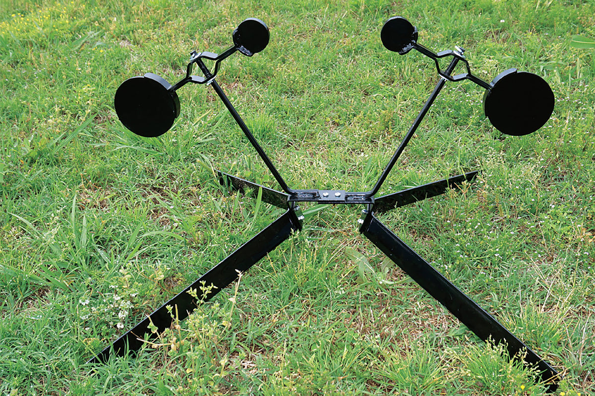Viking Solutions Dual Spinner Target System AR500 Steel 2" and 4" Gong Plates Rimfire Black