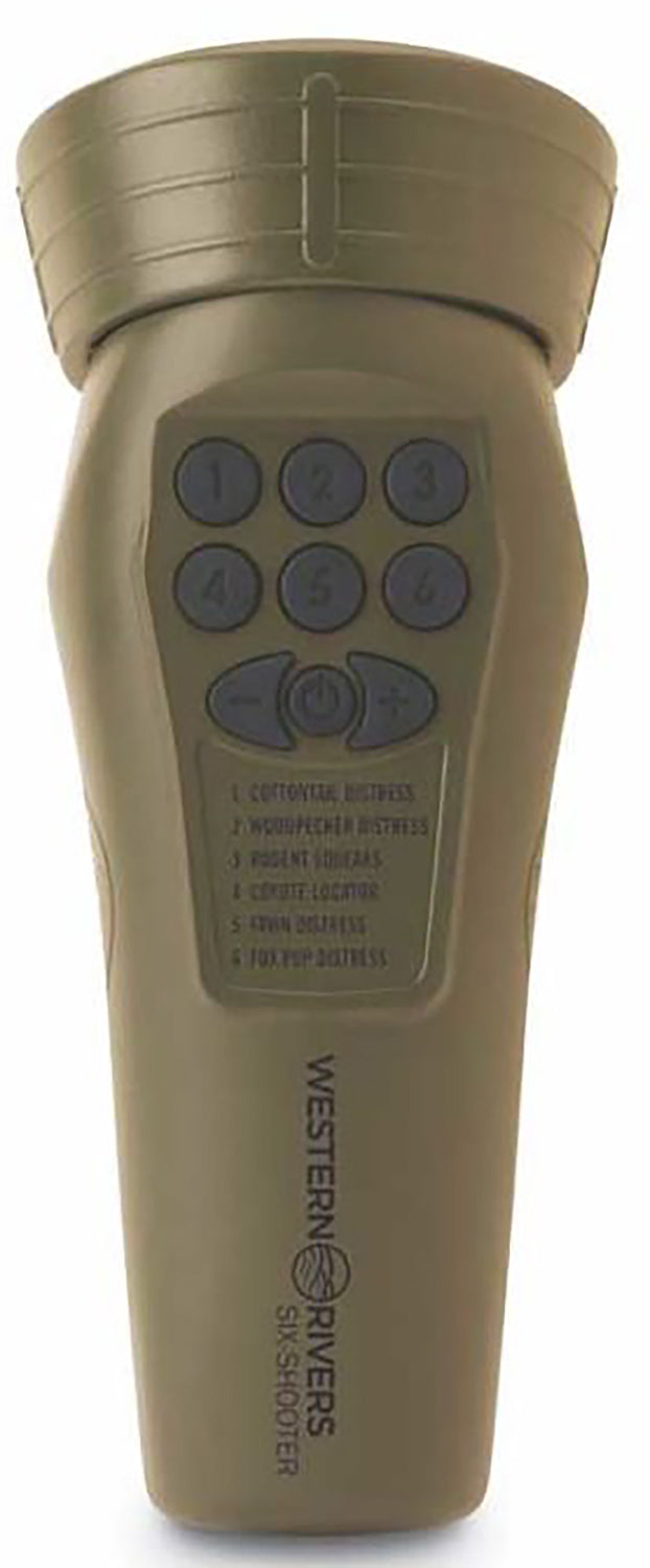 Western Rivers Mantis Six Shooter Handheld Electronic Game Call, 6 Pre-Loaded Sounds