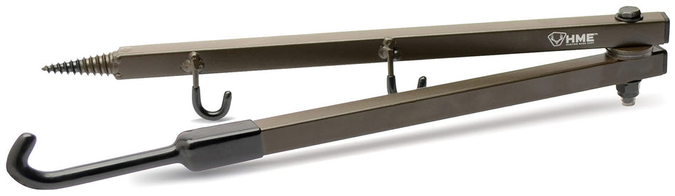 HME Folding Bow Hanger Green Steel 20" Extends 10" Fold Tree Screw Mount