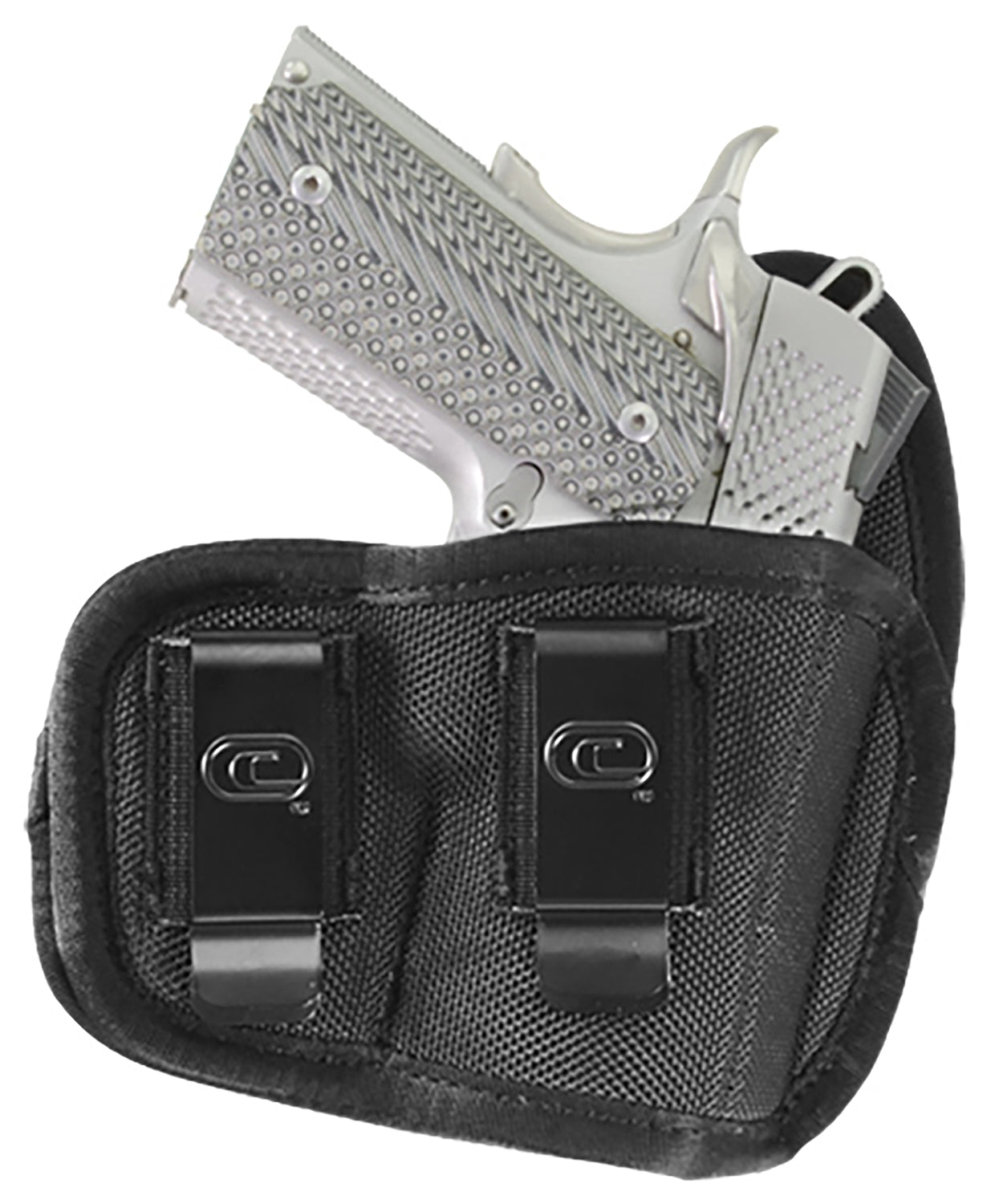 Crossfire The Vigor Right Hand IWB Holster Size 02 Black Ballistic Nylon Dual Clip Fits Subcompact 2-2.50" Barrel