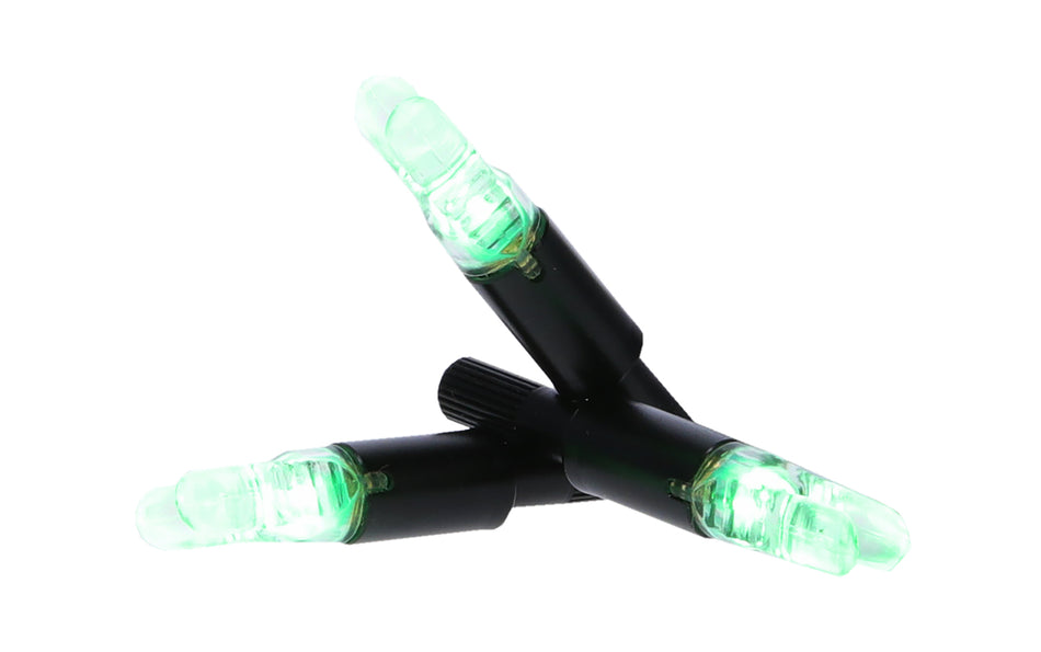 NAP Thunderglo Lighted Nock Crossbow Green Half Moon 3-Pack