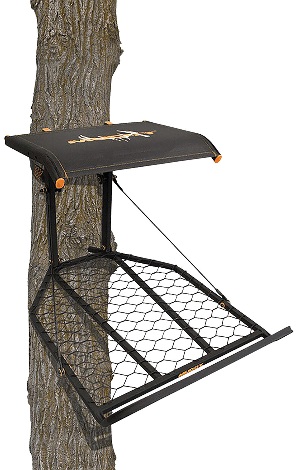 Muddy MUDMFP1200 Boss XL Steel Hang-On Stand with Full Body Harness Black