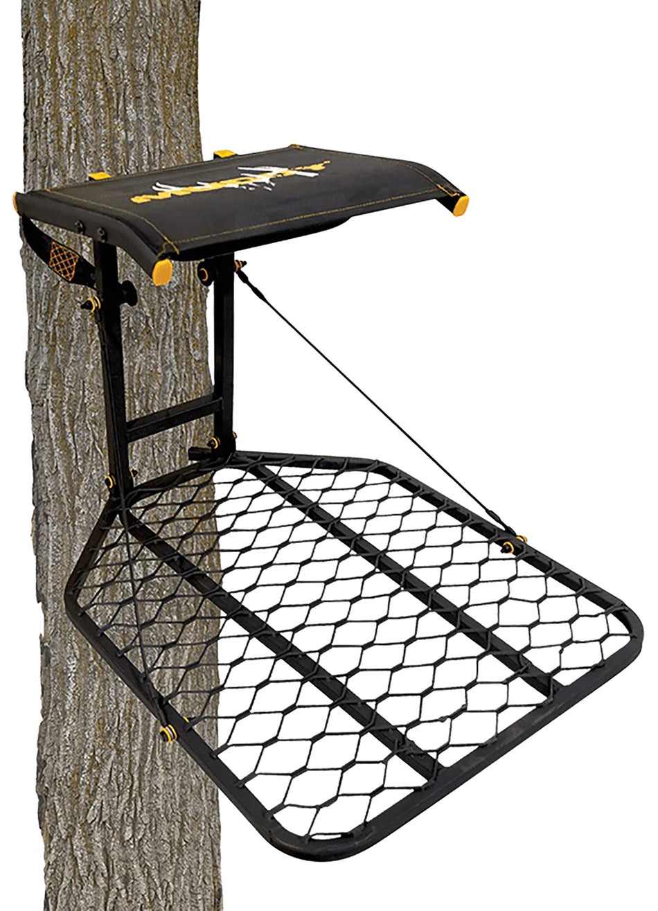 Muddy MUDMFP1080 Boss Steel Hang-On Stand with Flex-Tek Seat Black 300 lb