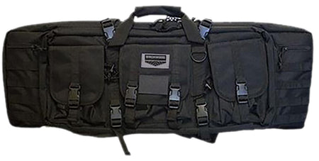 Birchwood Casey 36" Single Gun Case Black 600D Polyester w/ Padded Backpack Straps & Dual Zippered Storage