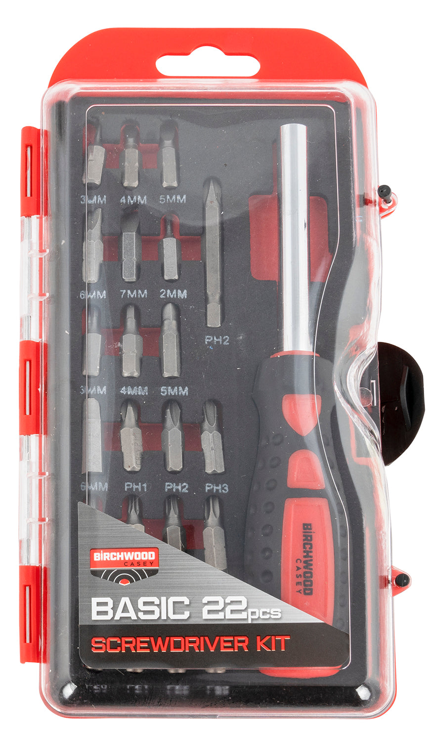 Birchwood Casey 22-Piece Basic Screwdriver Set BSDS, Slotted, Phillips, Torx & Hex Heads