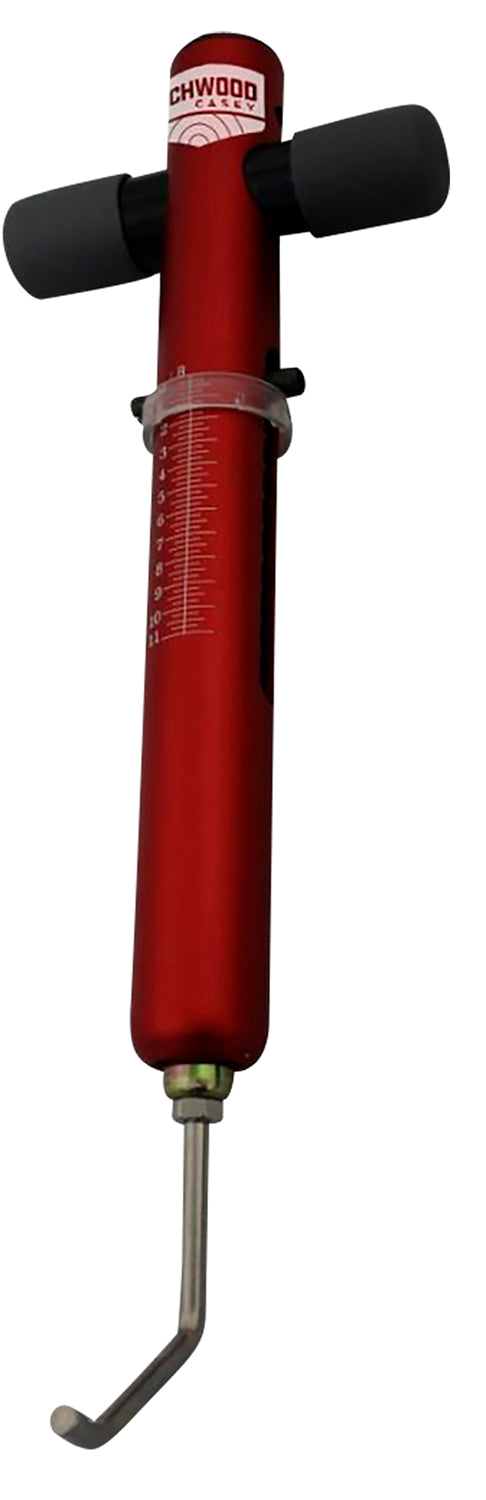 Birchwood Casey Trigger Scale TRGSCL, Red Aluminum Body, SS Pull, Rubber Handle, 0-11 lbs