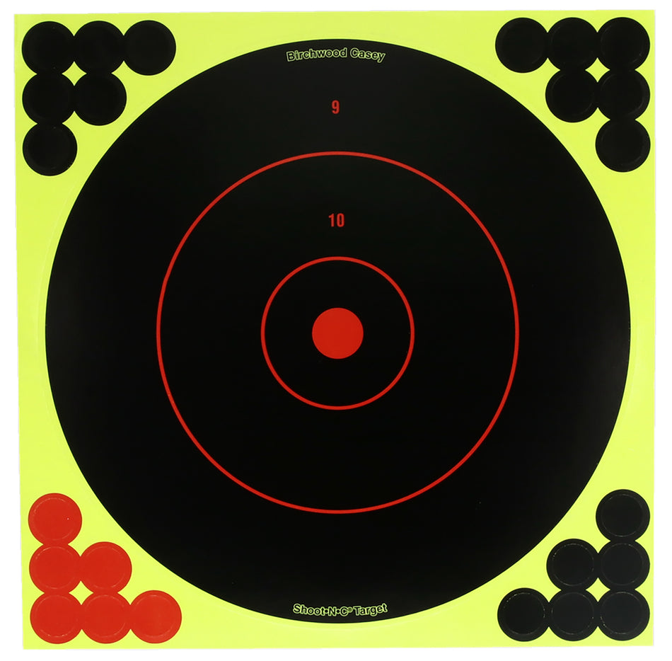 Birchwood Casey 8" Bullseye Self-Adhesive Target Dispenser with Pasters 12 Per Pack
