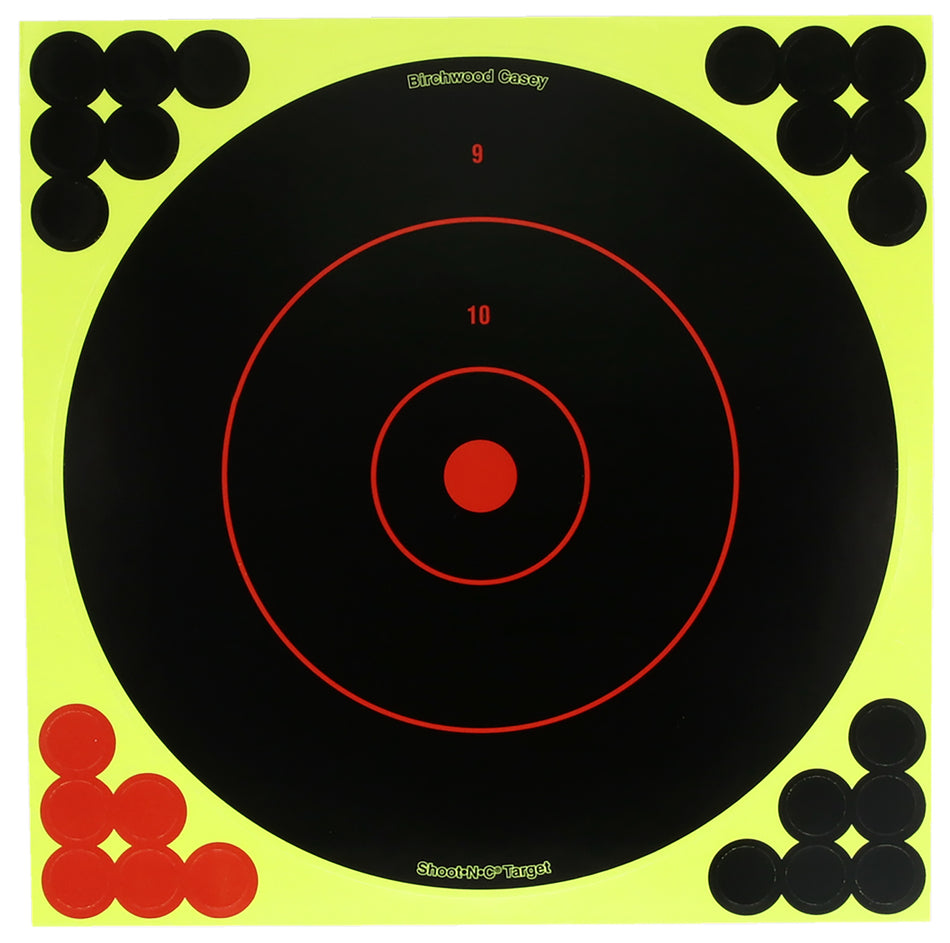 Birchwood Casey 12" Bullseye Self-Adhesive Target Dispenser with Pasters 12 Per Pack