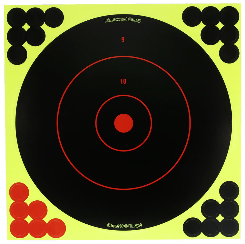 Birchwood Casey TDSNC1225PK Adhesive Paper 12" Bullseye Target Dispenser Includes Pasters 25 Per Pack