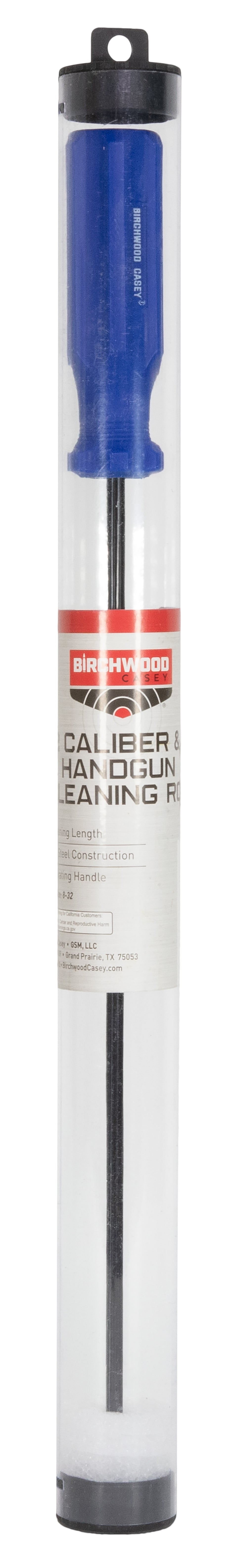 Birchwood Casey 41409 Handgun Cleaning Rod 22 Cal Steel 12 Inch Reusable Tube